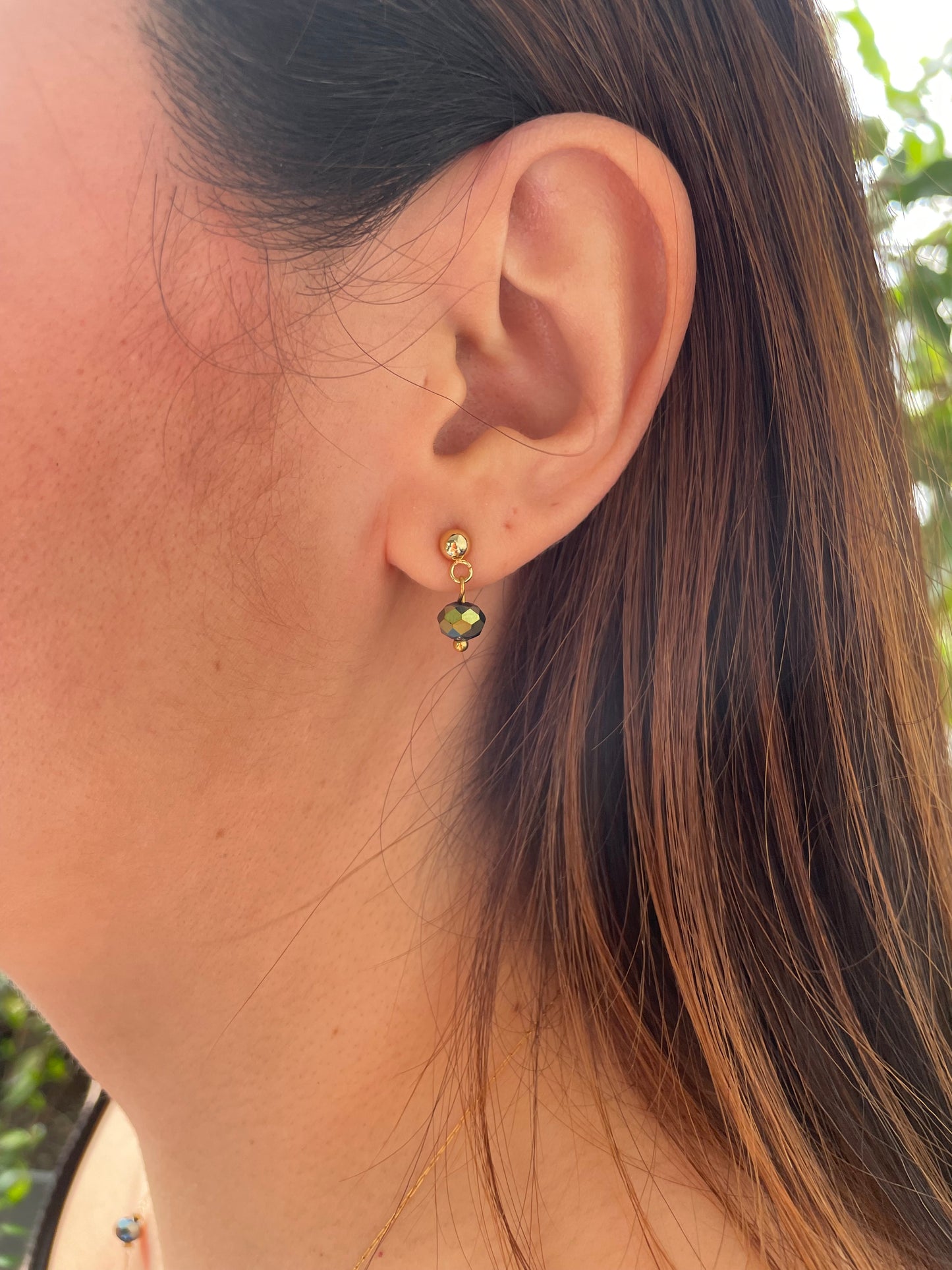 Boucles d'oreilles Hématite