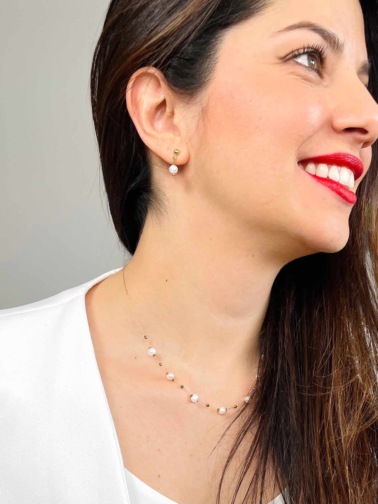 Boucles d’oreilles perle d’eau douce