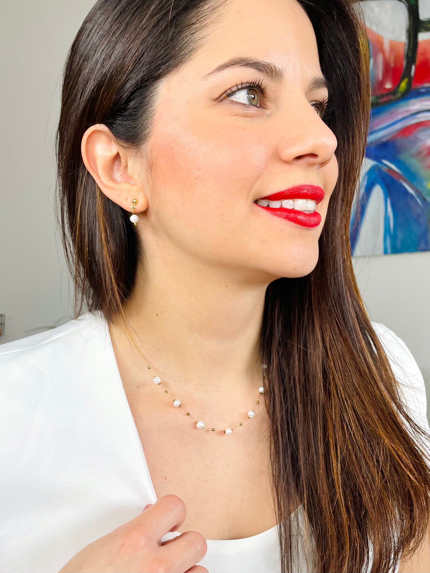 Collier perle d'eau douce