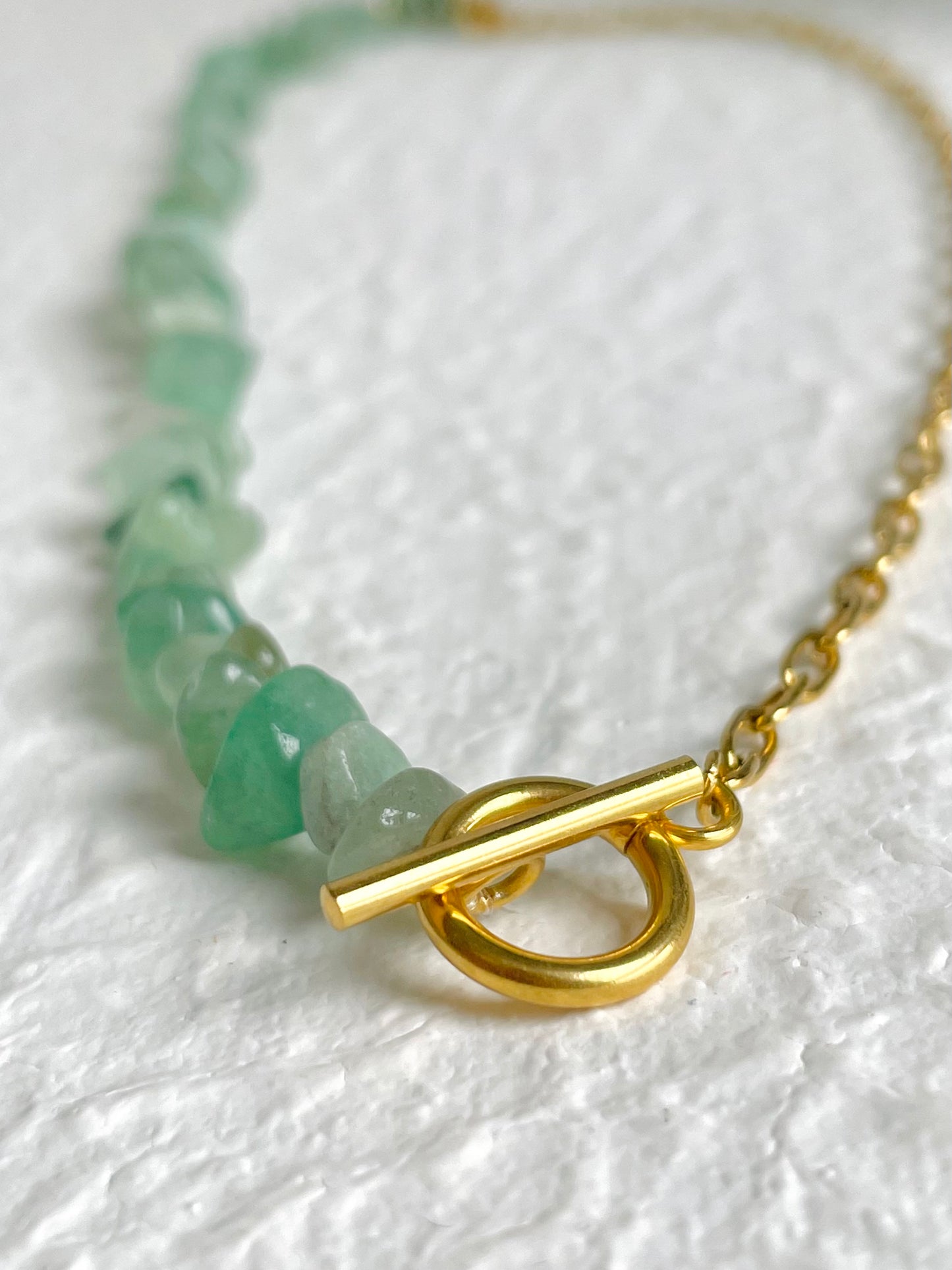 Collier chaîne et aventurine