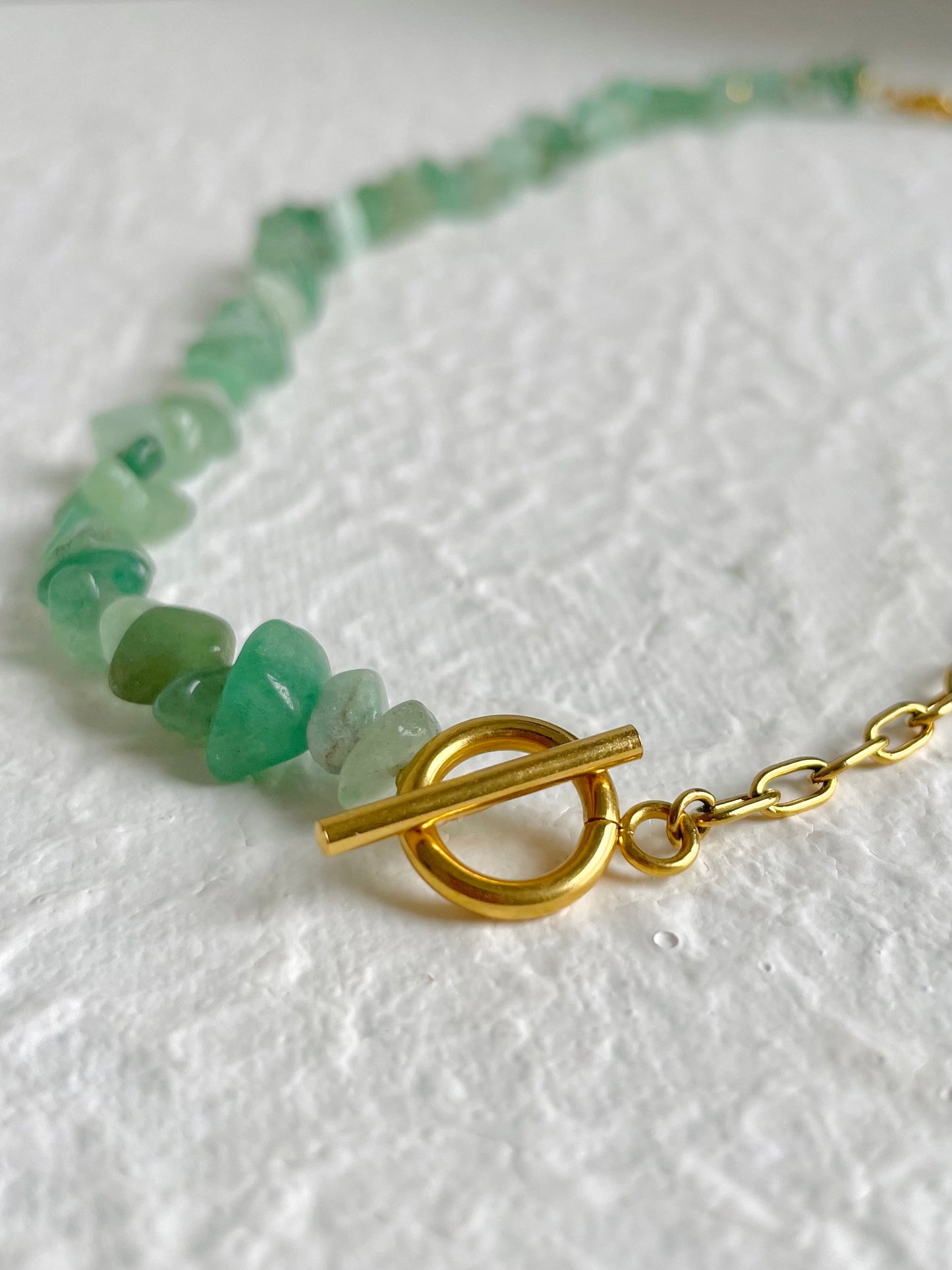 Collier chaîne et aventurine